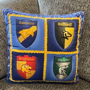 Rare Retro / Vintage - Harry Potter / Hogwarts Houses Throw Pillow